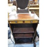 A Mahogany bookcase with two top drawers