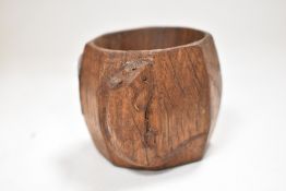 An early 20th century Robert ' Mouseman ' Thompson napkin ring carved in oak with typical mouse