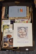 A selection of cooking baking and kitchen interest books.