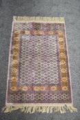 A fine woven mercerised cotton prayer mat or rug