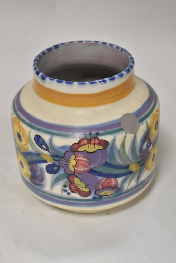 A mid century Poole pottery Carter Stabler Adams hand decorated squat form vase. - Image 2 of 3