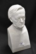 An early 20th century parian ware bust of Wagner