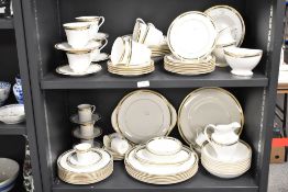 A modern Royal Doulton Forsyth pattern part tea and dinner service, all pieces appearing to be