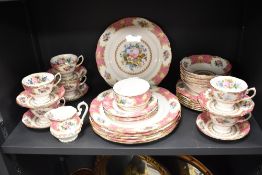 A modern Royal Albert Lady Carlisle pattern part tea service. Sold as new old stock unused.