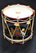 A vintage wine or champagne cooler in the form of a Royal Navy Drum