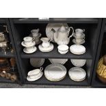 A modern Royal Albert Memory Lane part tea and dinner service, including teapot, dinner plates and