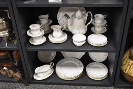 A modern Royal Albert Memory Lane part tea and dinner service, including teapot, dinner plates and