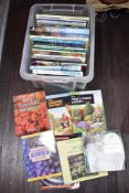 A box of gardening and walking interest books including Wainwright in Scotland