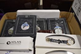 Four DeAgostini 'Aces if the Air' reproduction pocket watches and eight ladies and gents wrist