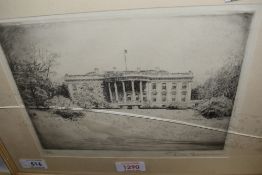 Don Swann, (1889-1954), after, a Ltd Ed etching, The White House, signed and num 34/300 and