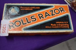 A vintage Rolls Razor, The World's Best Safely Razor, sold with original card outer packaging