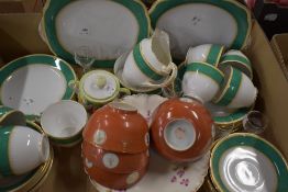A Grovenor China 'Allendale' part tea service (30 pieces approx) and six rice bowls etc