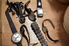 10 wrist watches various makers in black