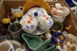 A mixed lot of ceramics including tureen, goblets, avacado dishes etc