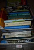 A box of volumes including Wainwright, History of Westmorland etc