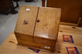 A 19th Century desktop stationery cabinet