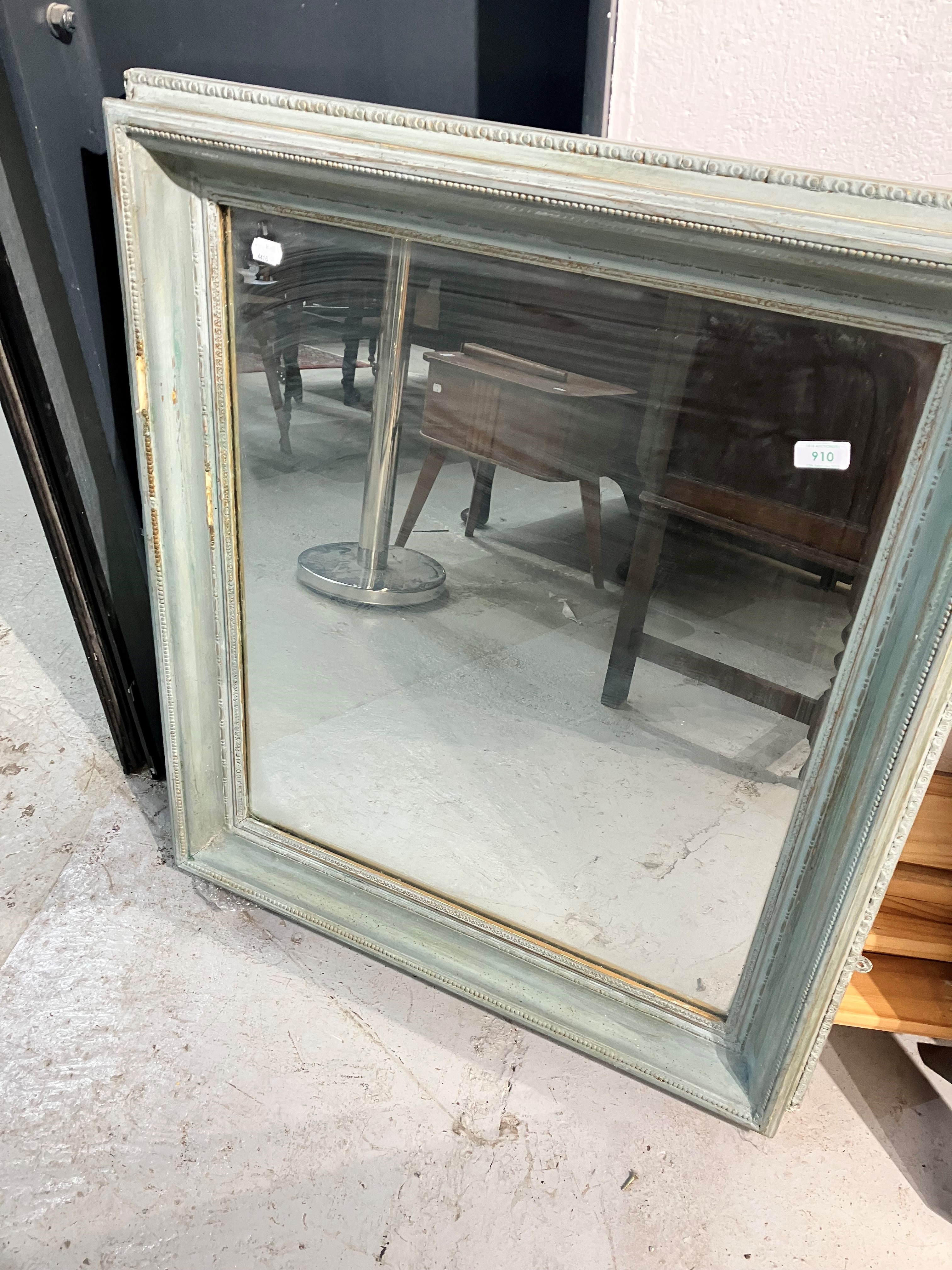 A large shabby chic style mirror and two small pine framed mirrors