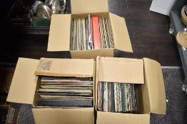 Two boxes of mixed vinyl LP records, including easy listening and classical.