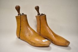 A pair of antique boot trees.