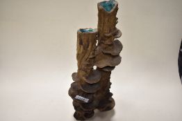 A 1960s/70s Clive Brooker sculptural vessel or vase, having textured fungus like exterior with