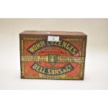 An early 20th century advertising tin, 'Worm lozenges, Bell, Sons & Co, Liverpool'.