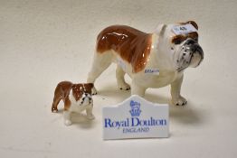 Two Beswick Champion Bulldog figure studies including Basford British Mascot and Bosun with a