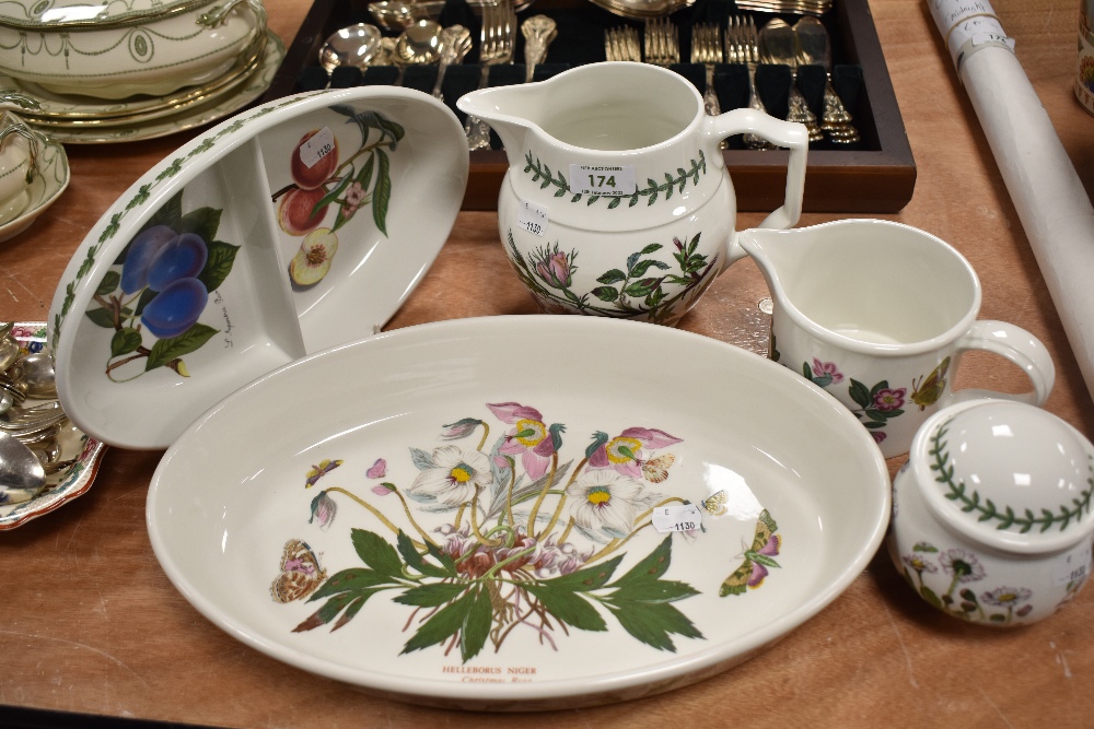 Five pieces of Portmeirion table ware, including Romana and The Botanic Garden.