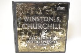 A Decca box set of vinyl, Winston Churchill, his memories and his speeches, 1918-1945.