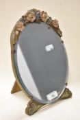 A 1930s dressing table Barbola mirror.