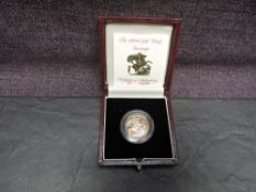 A United Kingdom Royal Mint 1992 Queen Elizabeth Gold Proof Sovereign with certificate in case