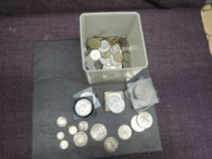 A collection of World Coins including 1889 Crown, 1910 Sixpence, small amount of Silver along with