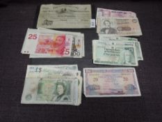 A collection of GB and World Banknotes Newcastle Upon Tyne White Five Pound Note, undated and