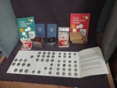 A collection of GB Coins including three Coin Collector's Folders, No 1 Pennies 1926-1967, No 2 Hal
