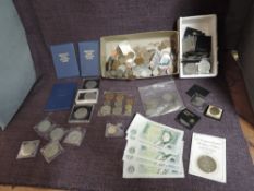 A collection of GB Coins including 5oz of pre 1947 Silver, 1953 Coin Year Set, Crowns, £5