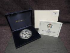 A Westminster Mint 2006 Gibraltar Queen Elizabeth II 80th Birthday £10 5oz Silver Coin, 1/10th ct