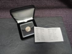 A United Kingdom Royal Mint 2020 Queen Elizabeth II Half Sovereign in plastic capsule and case