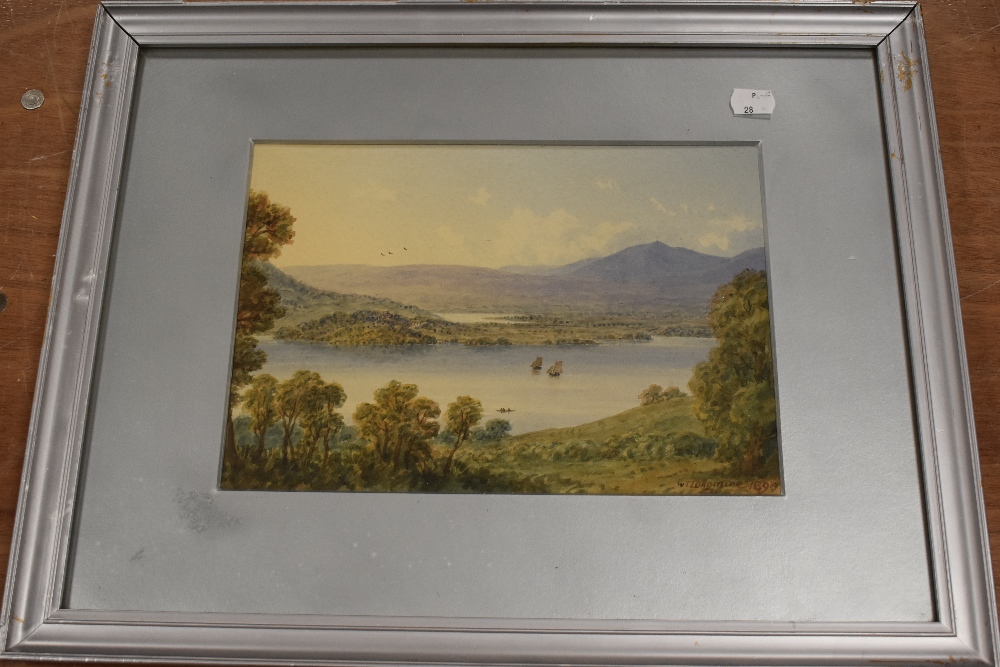 William Taylor Longmire, (1841-1914), a watercolour, Lakeland landscape, signed and dated 1899, 20 x
