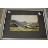J Ingham Riley, (20th century), a watercolour, Buttermere and Crummock Water, signed and