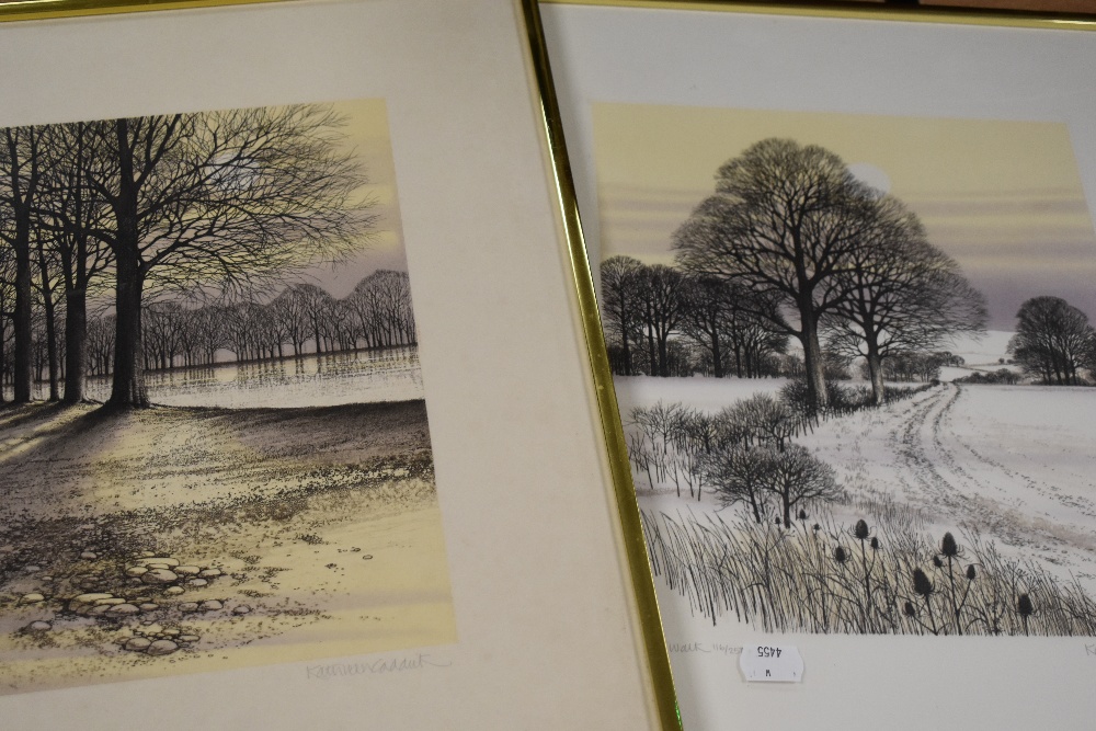 Kathleen Caddick, (20th century), after, three Ltd Ed prints, Beechwood, Lakeside Trees, and