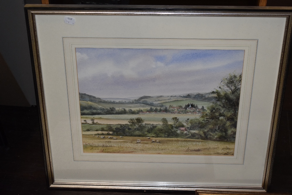 Lambert, (20th century), three watercolours, inc country landscape, each signed, 30 x 39cm, each