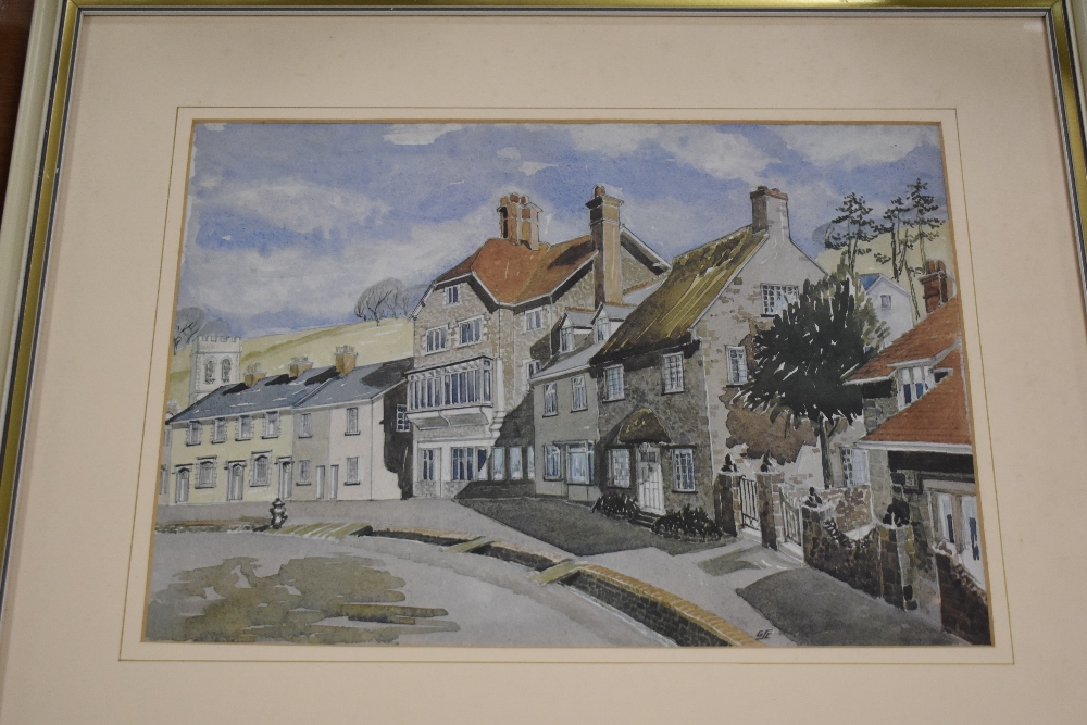 G S Cumming, (20th century), after, a print, Fore St Beer Devon, attributed verso, 26 x 37cm, framed