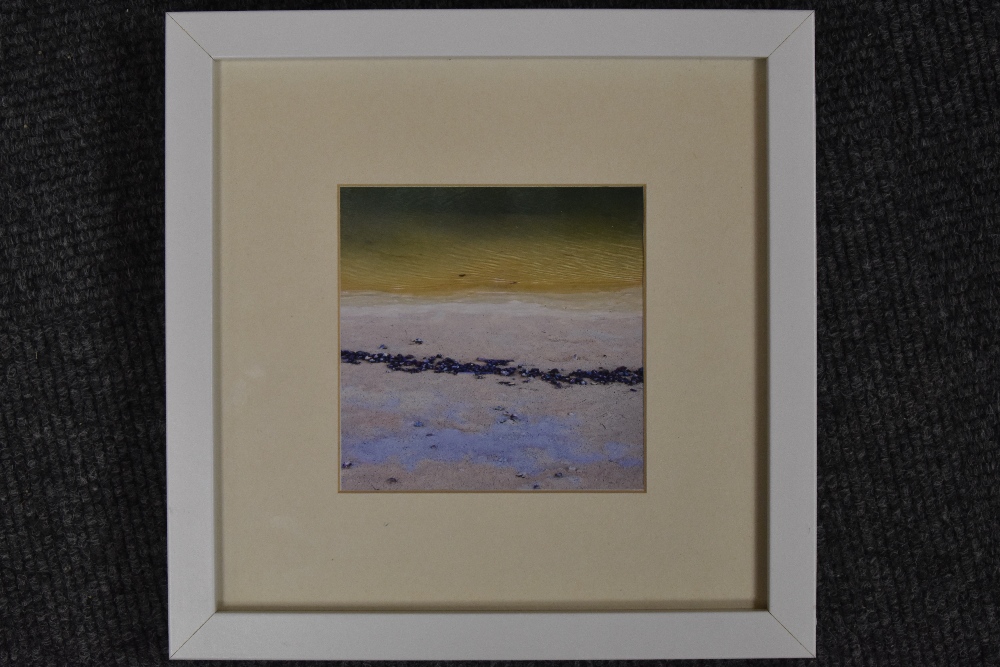 Lorraine Kerr, (contemporary), after, a print, Blast Beach Blue Stone, 12 x 12cm, mounted framed and