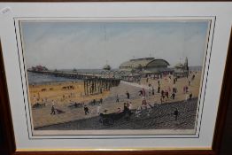 Tom Dodson, (contemporary), after, a print, Victoria Pier Blackpool, signed, 37 x 46cm, mounted