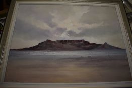 Kevin Stanley, (contemporary), an oil painting on board, signed, beach scene, 59 x 79cm, framed,