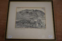 Alfred Wainwright, (1907-1991), a pen and ink sketch, The West Ridge of Beinn Fhada, signed, 15 x
