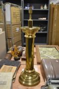A large brass column style lamp base