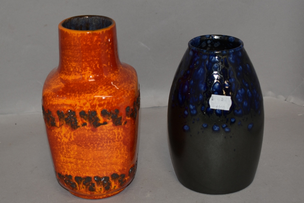 Two mid century West German pottery vases including Amano 629-18 and 520-21