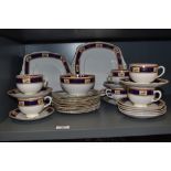 A 20th century Royal Albert Trigo pattern part tea service.