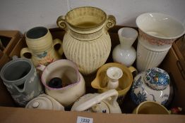 A selection of jugs and Vases including Wedgwood, Mason's, and Carlton Ware etc.
