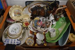 A mixed lot of ceramics including a childrens' Royal Doulton 'Bunnykins' porridge plate and double